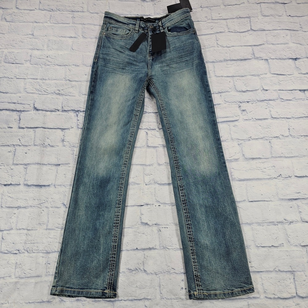 Nick Danger Bootcut Jeans Mens 32x32 Vintage Blue Contrast Stitch